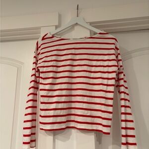 Levi's red and white striped long sleeve top Size XS #striped